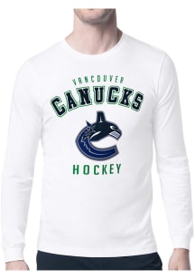 Starter Vancouver Canucks White Logo Long Sleeve T Shirt