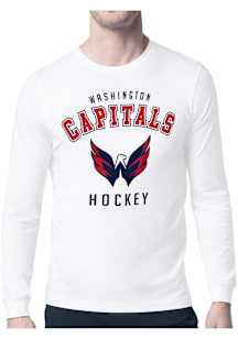 Starter Washington Capitals White Logo Long Sleeve T Shirt