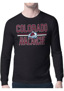 Starter Colorado Avalanche Black Mesh Logo Long Sleeve T Shirt