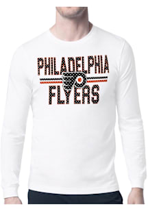 Starter Philadelphia Flyers White Mesh Logo Long Sleeve T Shirt