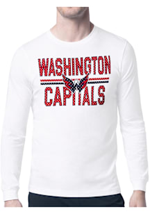 Starter Washington Capitals White Mesh Logo Long Sleeve T Shirt