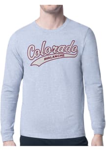 Starter Colorado Avalanche Grey Tailsweep Long Sleeve T Shirt