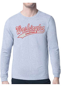 Starter Washington Capitals Grey Tailsweep Long Sleeve T Shirt