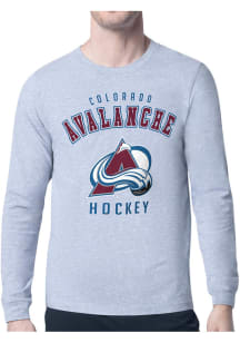 Starter Colorado Avalanche Grey Logo Long Sleeve T Shirt