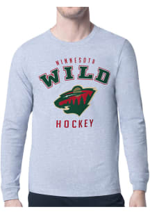 Starter Minnesota Wild Grey Logo Long Sleeve T Shirt