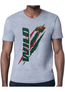 Starter Minnesota Wild Grey Color Scratch Short Sleeve T Shirt