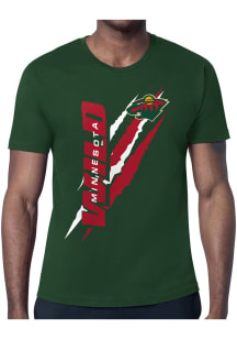 Starter Minnesota Wild Green Color Scratch Short Sleeve T Shirt