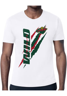 Starter Minnesota Wild White Color Scratch Short Sleeve T Shirt