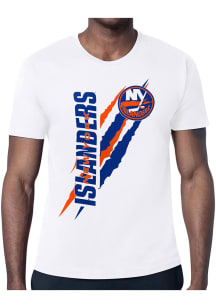 Starter New York Islanders White Color Scratch Short Sleeve T Shirt