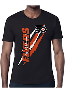 Starter Philadelphia Flyers Black Color Scratch Short Sleeve T Shirt