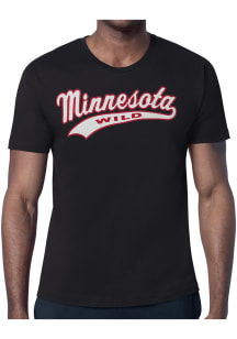 Starter Minnesota Wild Black Tailsweep Short Sleeve T Shirt