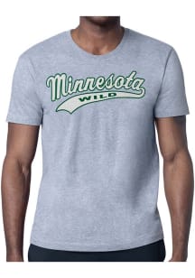 Starter Minnesota Wild Grey Tailsweep Short Sleeve T Shirt