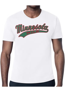 Starter Minnesota Wild White Tailsweep Short Sleeve T Shirt