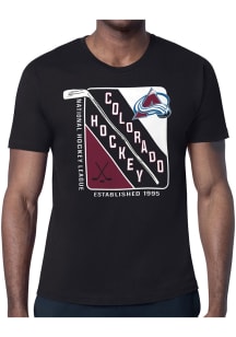 Starter Colorado Avalanche Black Shield Short Sleeve T Shirt