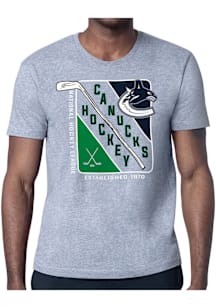 Starter Vancouver Canucks Grey Shield Short Sleeve T Shirt