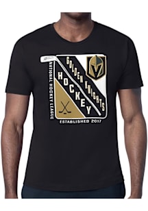 Starter Vegas Golden Knights Black Shield Short Sleeve T Shirt