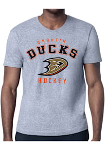 Starter Anaheim Ducks Grey Logo Short Sleeve T Shirt