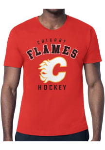 Starter Calgary Flames Red Logo Short Sleeve T Shirt