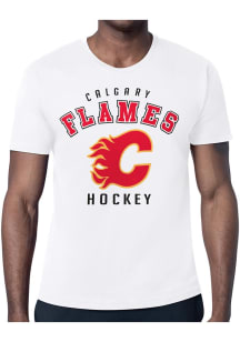 Starter Calgary Flames White Logo Short Sleeve T Shirt