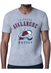 Starter Colorado Avalanche Grey Logo Short Sleeve T Shirt