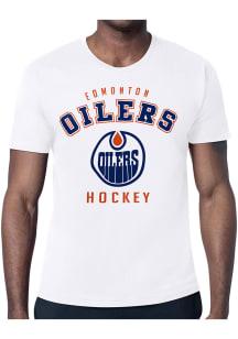 Starter Edmonton Oilers White Logo Short Sleeve T Shirt