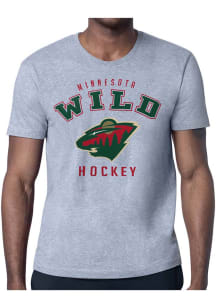 Starter Minnesota Wild Grey Logo Short Sleeve T Shirt