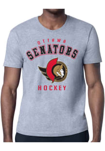 Starter Ottawa Senators Grey Logo Short Sleeve T Shirt