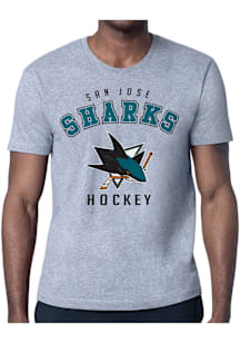 Starter San Jose Sharks Grey Logo Short Sleeve T Shirt