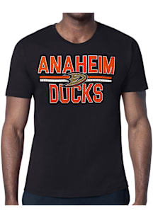 Starter Anaheim Ducks Black Mesh Logo Short Sleeve T Shirt