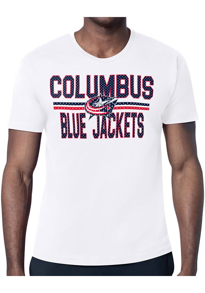 Starter Columbus Blue Jackets Mesh Logo Short Sleeve T Shirt