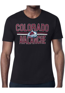 Starter Colorado Avalanche Black Mesh Logo Short Sleeve T Shirt