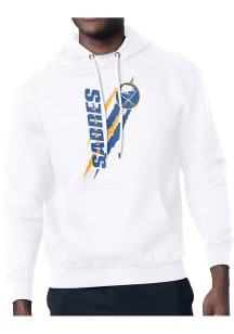 Starter Buffalo Sabres Mens White Color Scratch Long Sleeve Hoodie