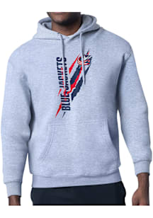 Starter Columbus Blue Jackets Mens Grey Color Scratch Long Sleeve Hoodie