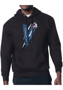 Starter Colorado Avalanche Mens Black Color Scratch Long Sleeve Hoodie