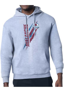 Starter Colorado Avalanche Mens Grey Color Scratch Long Sleeve Hoodie
