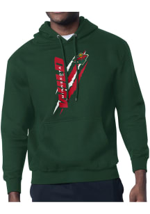 Starter Minnesota Wild Mens Green Color Scratch Long Sleeve Hoodie