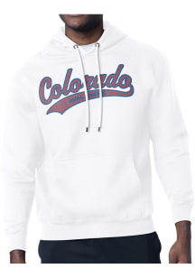 Starter Colorado Avalanche Mens White Tailsweep Long Sleeve Hoodie