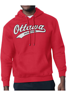 Starter Ottawa Senators Mens Red Tailsweep Long Sleeve Hoodie