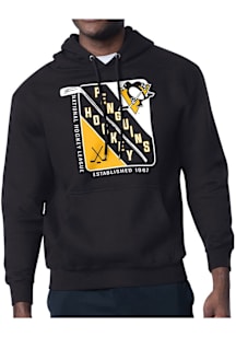 Starter Pittsburgh Penguins Mens Black Shield Long Sleeve Hoodie