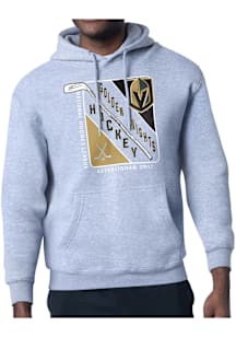 Starter Vegas Golden Knights Mens Grey Shield Long Sleeve Hoodie