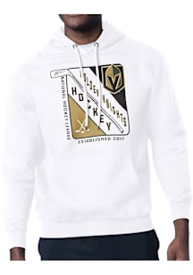 Starter Vegas Golden Knights Mens White Shield Long Sleeve Hoodie