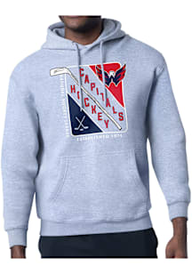 Starter Washington Capitals Mens Grey Shield Long Sleeve Hoodie