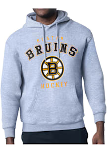 Starter Boston Bruins Mens Grey Logo Long Sleeve Hoodie