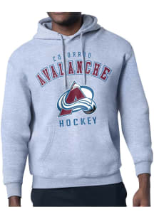 Starter Colorado Avalanche Mens Grey Logo Long Sleeve Hoodie