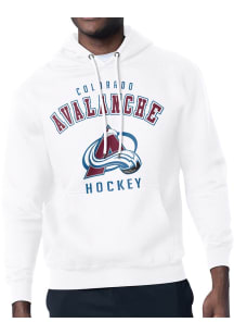 Starter Colorado Avalanche Mens White Logo Long Sleeve Hoodie