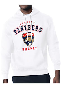 Starter Florida Panthers Mens White Logo Long Sleeve Hoodie