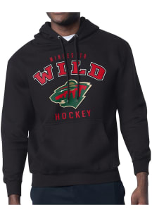 Starter Minnesota Wild Mens Black Logo Long Sleeve Hoodie