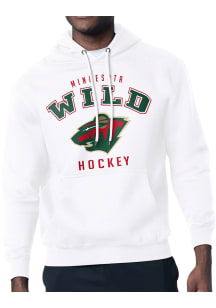 Starter Minnesota Wild Mens White Logo Long Sleeve Hoodie