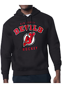 Starter New Jersey Devils Mens Black Logo Long Sleeve Hoodie