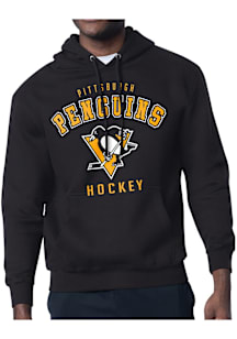 Starter Pittsburgh Penguins Mens Black Logo Long Sleeve Hoodie